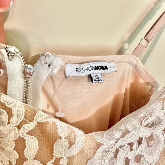 Look Pretty Nude Fashion Nova Romper - Picture 3 of 5